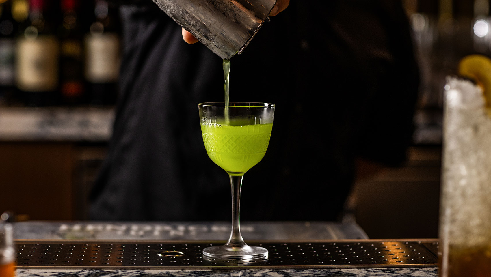 Green cocktail at Cavalier San Antonio 2